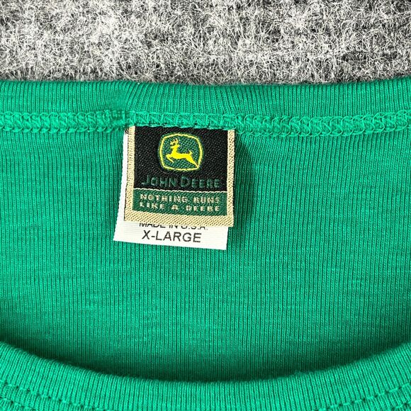 John Deere Shirt Womens Extra Large Green Basic Top Short-Sleeve Casual Tee - Picture 6 of 11